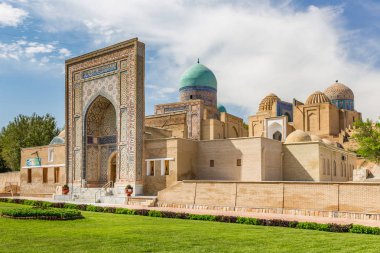Semerkand, Özbekistan'a Türbeler Şah-i-Zinda, cadde