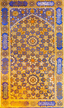 Tilya Kori medrese, Samarkand, Uzbekista altın Mozaik