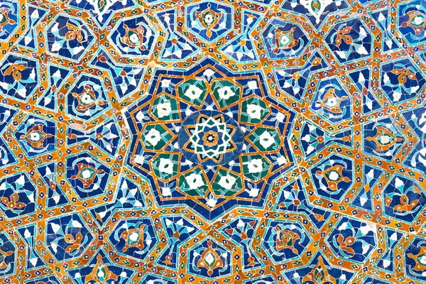 Mosaïque à Ulugh Beg Madrasah à Samarkand, Ouzbékistan — Photo