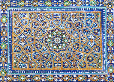 Ulugh mozaik yalvarıyorum medrese Semerkand, Özbekistan'a