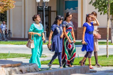 Semerkand, Özbekistan insanlar yürüyüş