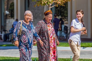 Semerkand, Özbekistan insanlar yürüyüş