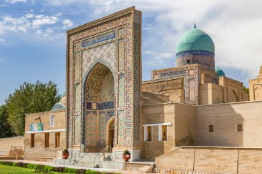Semerkand, Özbekistan'a Türbeler Şah-i-Zinda, cadde