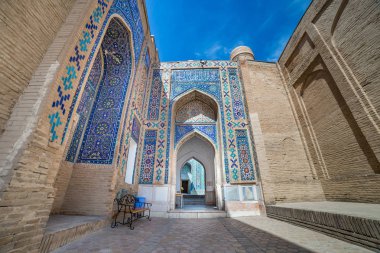Semerkand, Özbekistan'a Türbeler Şah-i-Zinda, cadde
