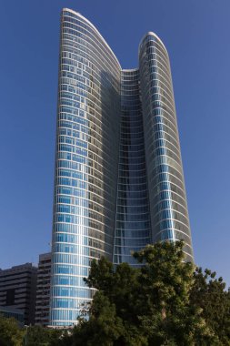 Abu Dabi gökdelenlerin panoramik görünüm