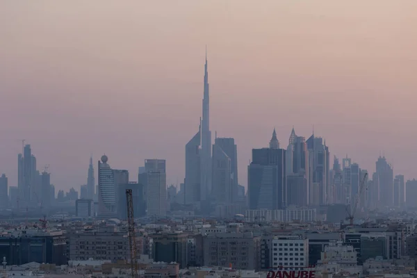 Панорамним видом на Дубай від Deira хмарочос — стокове фото