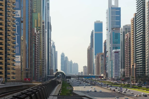 Панорамний вид з хмарочосів Дубаї — стокове фото