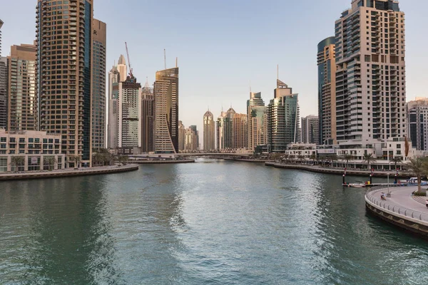 Vista panorâmica da Marina do Dubai, nos EAU — Fotografia de Stock