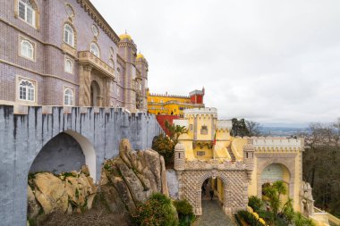 Pena National Palace, Sintra, Portekiz ünlü dönüm noktası