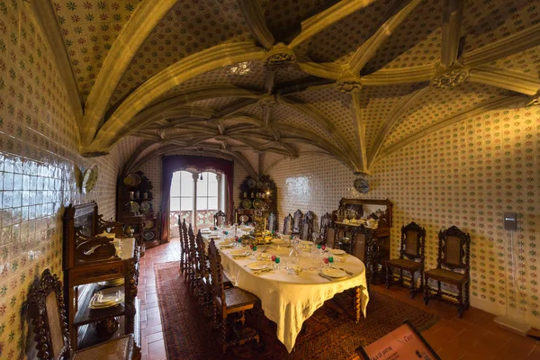 Sala da pranzo, Palazzo Nazionale di Pena, Sintra, Portogallo — Foto Stock