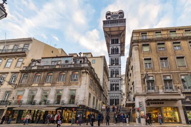 Santa Justa asansör Merkezi Lizbon, Portekiz