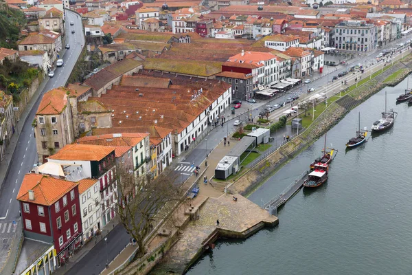 Weergave van Vila Nova de Gaia van Porto, Portugal — Stockfoto