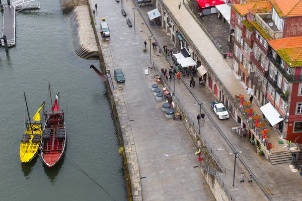 Weergave Van Wijk Ribeira Uit Oude Dom Luis Brug Rivier — Stockfoto