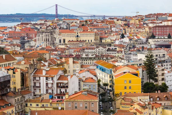 Hermosa Vista Ciudad Vieja Lisboa Portugal — Foto de Stock