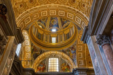 ROME, ITALY - AUGUST 12, 2019: Dome of St. Peter's Basilica, Rome, Italy