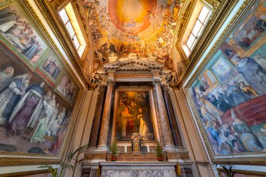 ROME, ITALY - AUGUST 11, 2019: The Basilica of Saint Sabina, a historic church on the Aventine Hill in Rome, Italy 