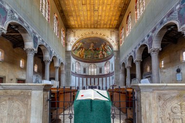 ROME, ITALY - AUGUST 11, 2019: The Basilica of Saint Sabina, a historic church on the Aventine Hill in Rome, Italy 