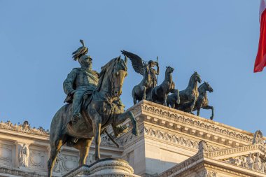 ROME, ITALY - AUGUST 10, 2019: Victor Emmanuel II Monument, also called Altar of theFatherland, in Rome, Italy 