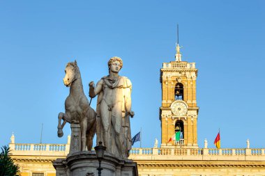 ROME, ITALY - AUGUST 10, 2019: the Capitolium or Capitoline Hill, in Rome, Italy clipart