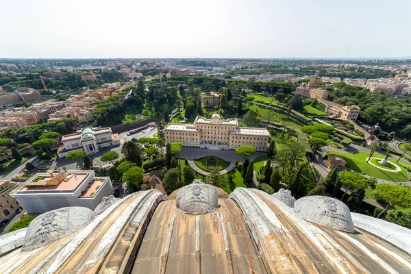 Roma Itália Agosto 2019 Panorama Cúpula Basílica São Pedro Roma — Fotografia de Stock