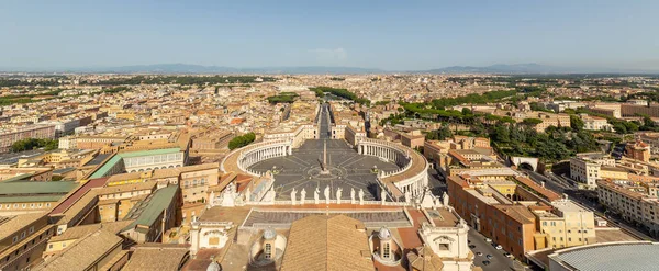 Roma Itália Agosto 2019 Panorama Cúpula Basílica São Pedro Roma — Fotografia de Stock