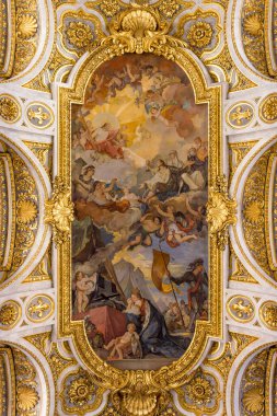 Roma, İtalya - 25 Nisan 2016: Fransa St. Louis Kilisesi, Roma, İtalya