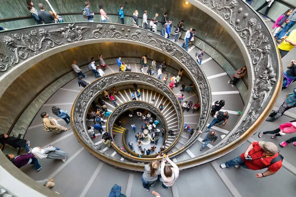 Rome Italy April 2016 Spiral Staircase Giuseppe Momo Vatican Museums — Stock Photo, Image