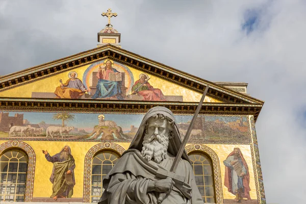 Roma Talya Nisan 2016 Saint Paul Papalık Bazilikası Duvarların Ötesinde — Stok fotoğraf