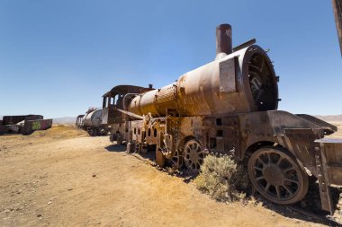 Uyuni, Bolivya 'daki Tren Mezarlığı (Cementerio de Trenes)