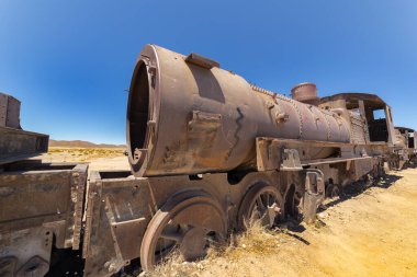 Uyuni, Bolivya 'daki Tren Mezarlığı (Cementerio de Trenes)