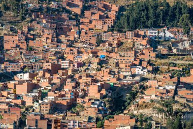 Bolivya 'daki La Paz' ın panoramik manzarası. La Paz dünyanın en yüksek başkentidir..