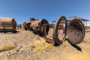 Uyuni, Bolivya 'daki Tren Mezarlığı (Cementerio de Trenes)