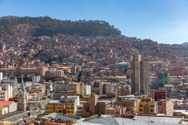 Bolivya 'daki La Paz' ın panoramik manzarası. La Paz dünyanın en yüksek başkentidir..