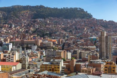 Bolivya 'daki La Paz' ın panoramik manzarası. La Paz dünyanın en yüksek başkentidir..