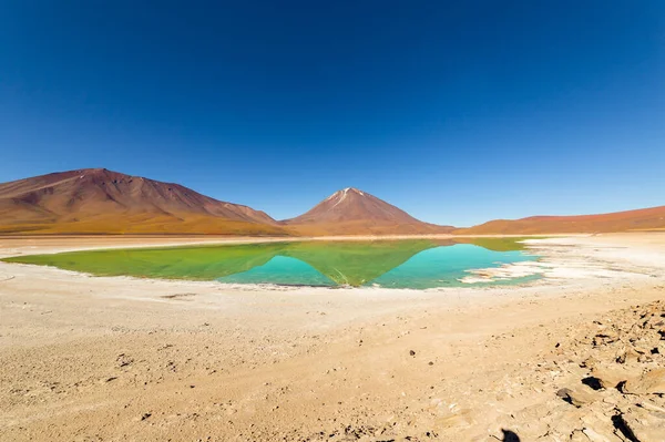 Atemberaubender Blick Auf Die Berühmte Laguna Verde Grüne Lagune Wunderschöne — Stockfoto