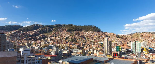 Panoramautsikt Över Paz Bolivia Paz Världens Högsta Huvudstad — Stockfoto