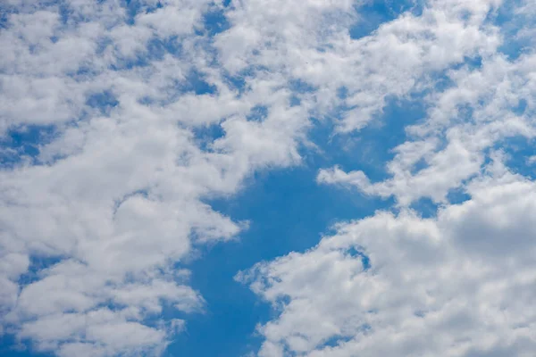 blue sky with clouds in spring