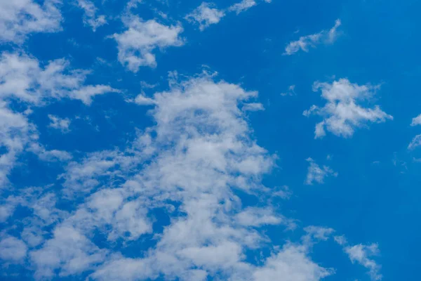 blue sky with clouds in spring