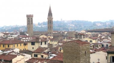 Güzel havadan görünümden Floransa Duomo Katedrali Santa Maria del Fiore gözlem platformu.