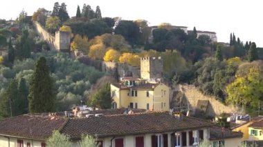 Piazzale Michelangelo Floransa'dan güzel havadan görünümü.