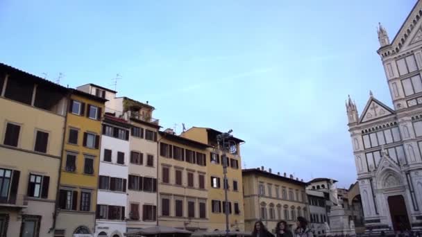 FIRENZE - NOVEMBRE 2016: Basilica di Santa Croce di Firenze . — Video Stock