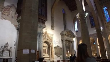 Florence, İtalya - Kasım 2016: İç Basilica di Santa Croce di Firenze.