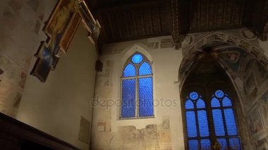 Florence, İtalya - Kasım 2016: İç Basilica di Santa Croce di Firenze.