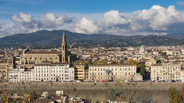 Piazzale Michelangelo Floransa'dan güzel havadan görünümü.