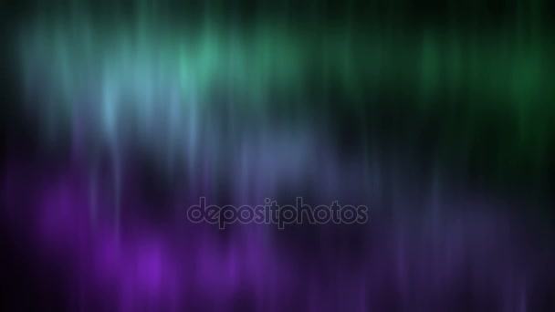 Noorderlicht-aurora Borealison een achtergrond van de sterrenhemel. Groen en violet. 4k. — Stockvideo