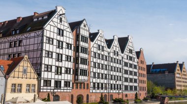 Gdansk, Polonya: Güzel dar eski Gdansk evler.