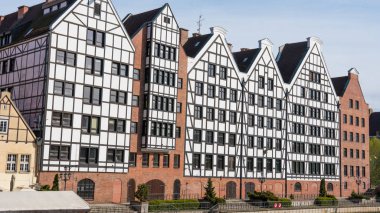 Gdansk, Polonya: Güzel dar eski Gdansk evler.