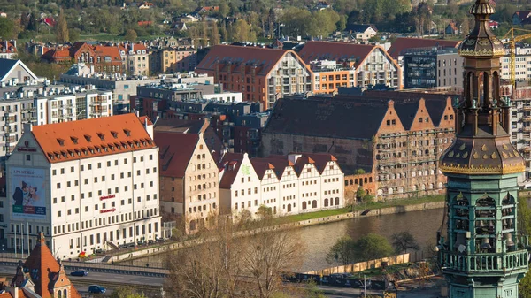 GDANSK, POLONIA: Vista panorámica aérea de Gdansk . — Foto de Stock