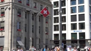 Lucerne, İsviçre - 04 Temmuz 2017: Görünüm Lucerne Şehir Merkezi, İsviçre. Dört kanton canton Lucerne ve aynı adı taşıyan İlçe parçası başkentidir.