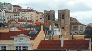Lizbon Panorama. Havadan görünümü. Lizbon Portekiz en büyük şehir ve başkentidir. Lizbon kıta Europes en batı başkenti ve Atlantik Sahili boyunca tek kişi olduğunu.